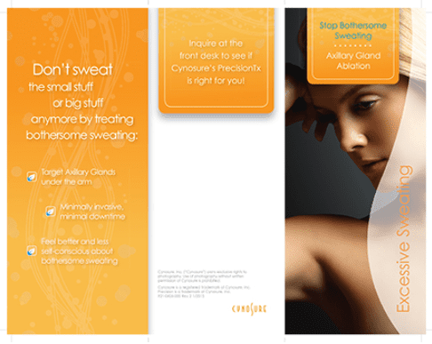 hyperhidrosis brochure cover at kerin medspa